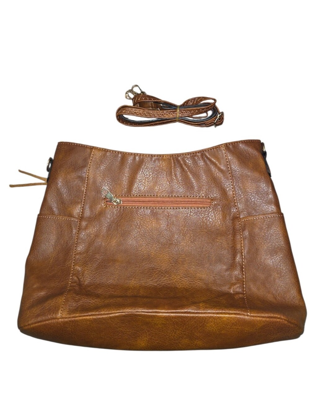 Faux Leather Tote Purse Bag -NEW - Picture 2 of 8